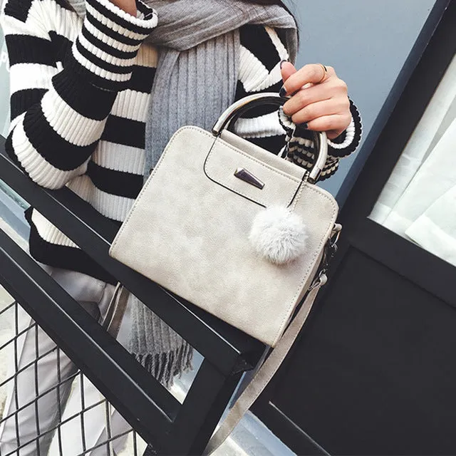 Women Top Handle Satchel PU Leather Handbags