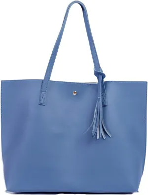 Women Tote Bags Top Handle Satchel Handbags PU Faux Leather Tote Bag with Tassel Shoulder Purse