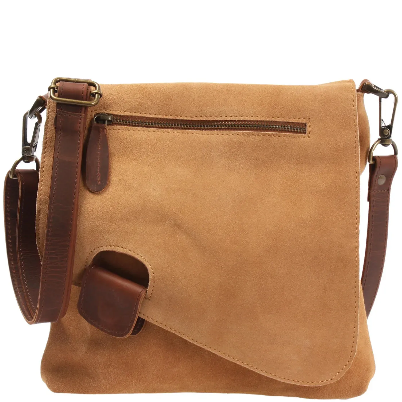 Women's cowhide full grain crossbody shoulder bag small Messenger satchel bag
