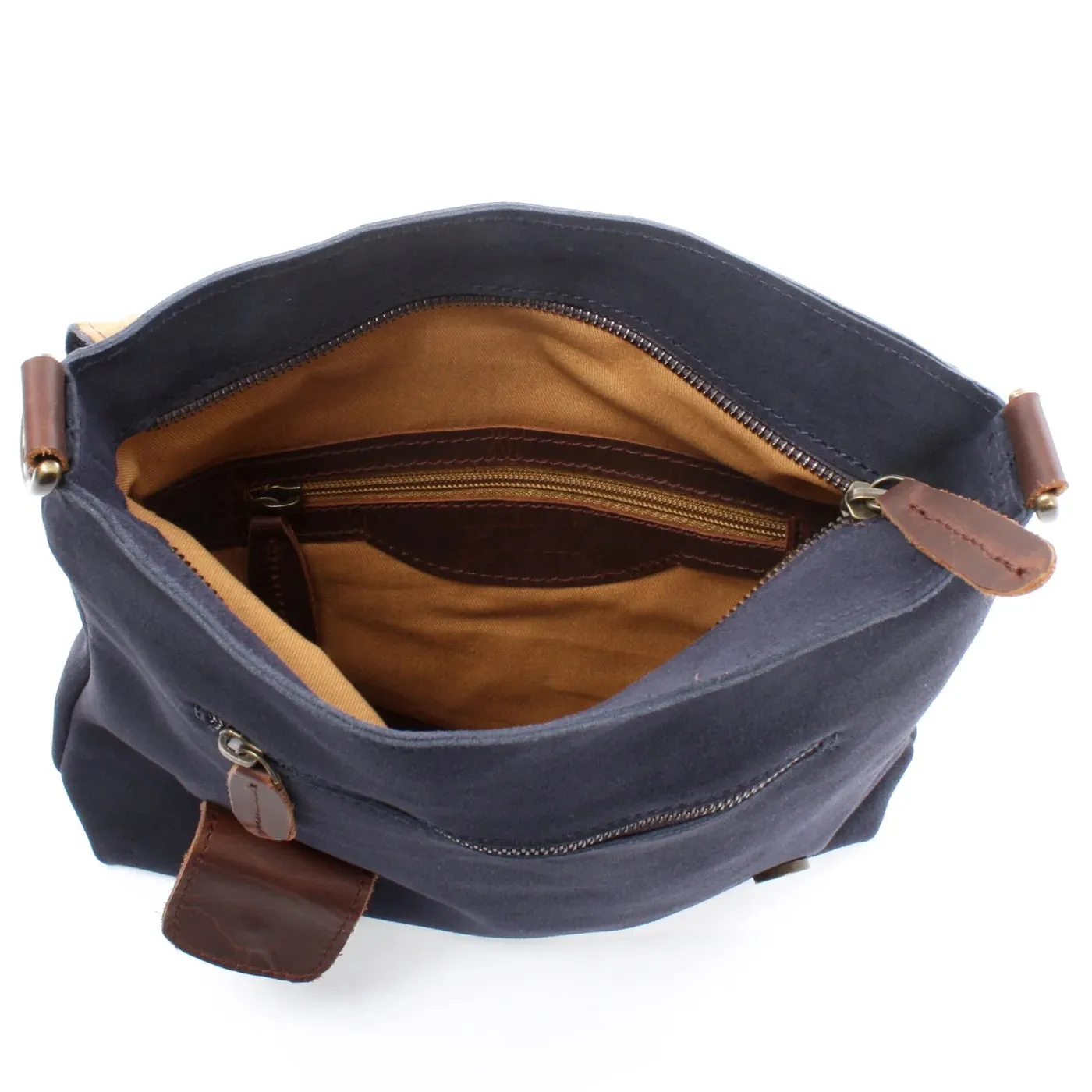 Women's cowhide full grain crossbody shoulder bag small Messenger satchel bag