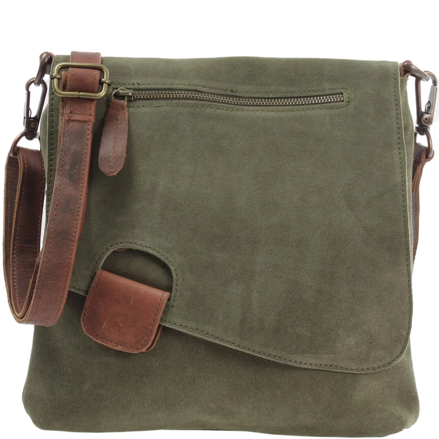 Women's cowhide full grain crossbody shoulder bag small Messenger satchel bag