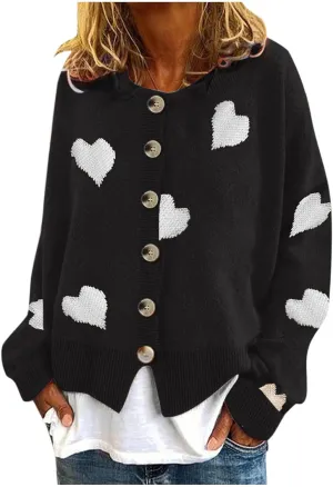 Women's Fashion Cardigan Sweater Knit Sweater Casual Sweater Warm Top Women's 2024 Cropped Cardigan Sweaters Womens