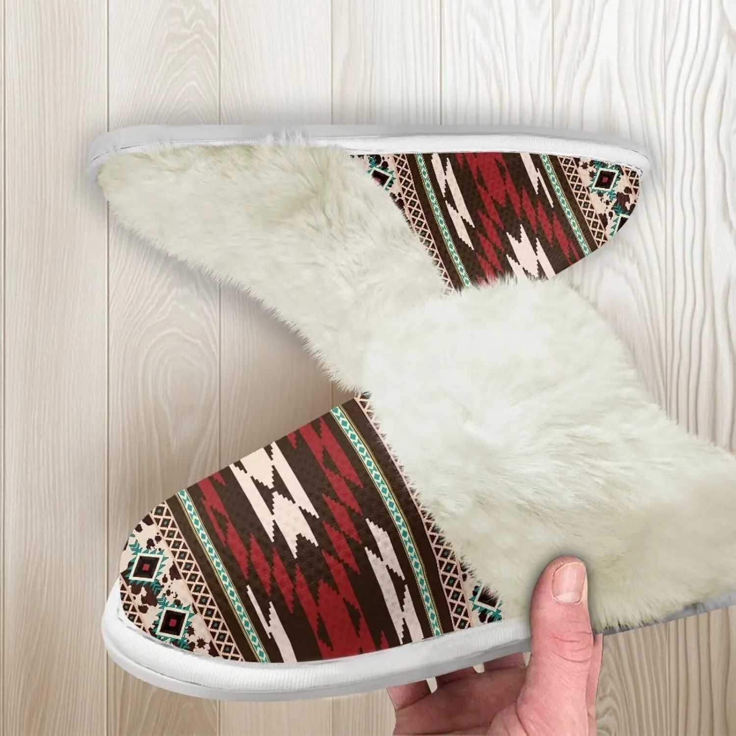 Womens Fuzzy Slippers with Fur Edges, Cute Plush House Shoes Fluffy House Slippers for Indoor and Outdoor