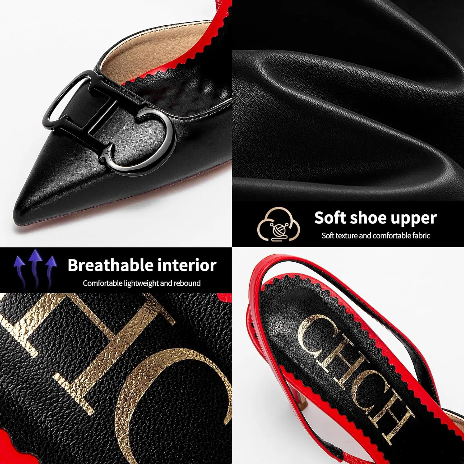Women's High Heels Sexy Pointed Thin Heels Closed Slip in Formal Shoes 9cm Height