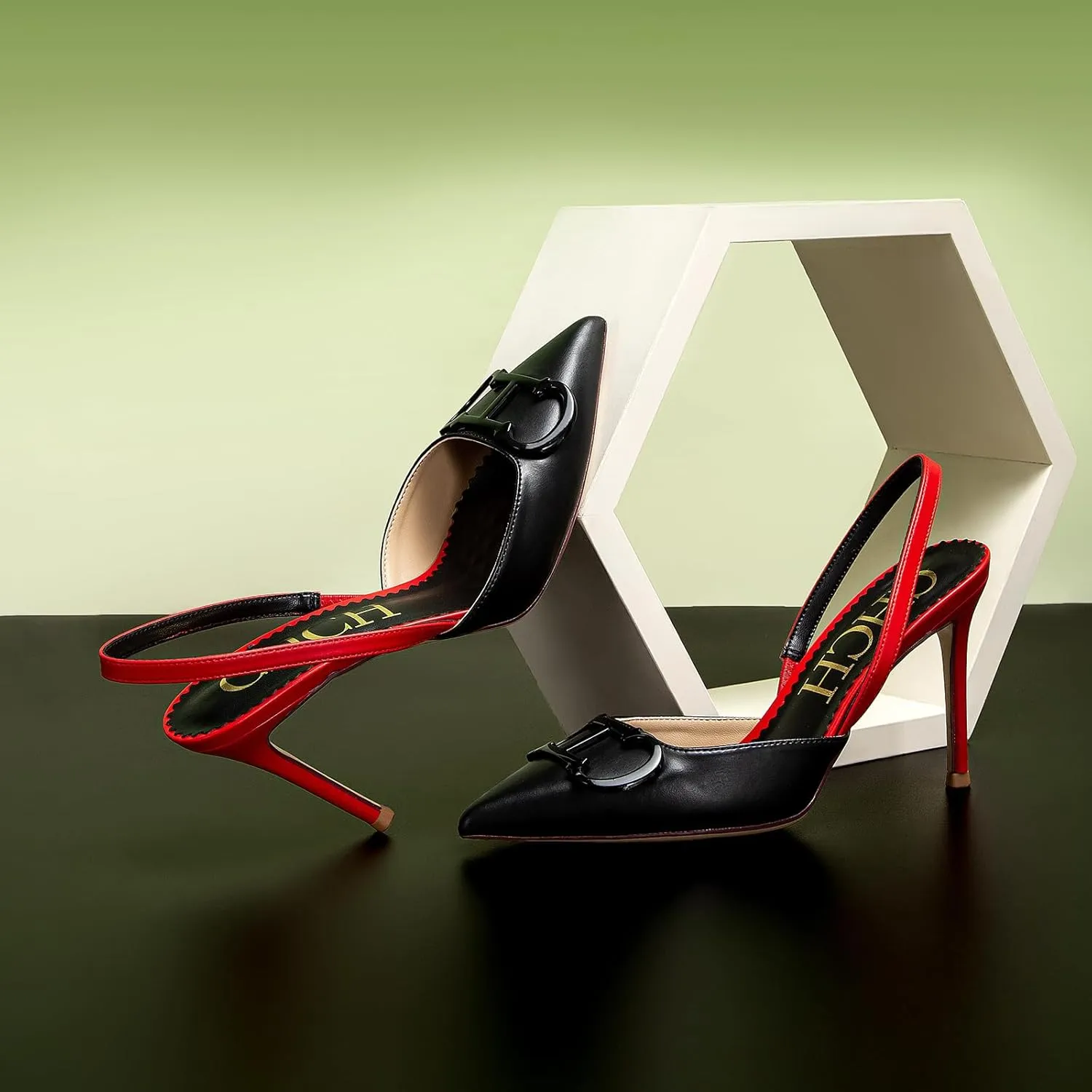 Women's High Heels Sexy Pointed Thin Heels Closed Slip in Formal Shoes 9cm Height
