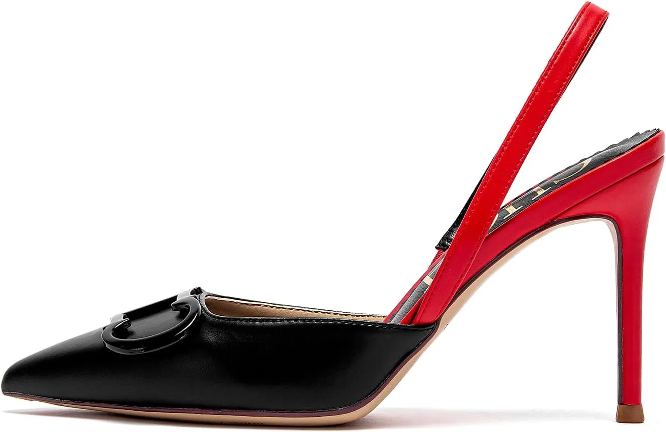 Women's High Heels Sexy Pointed Thin Heels Closed Slip in Formal Shoes 9cm Height