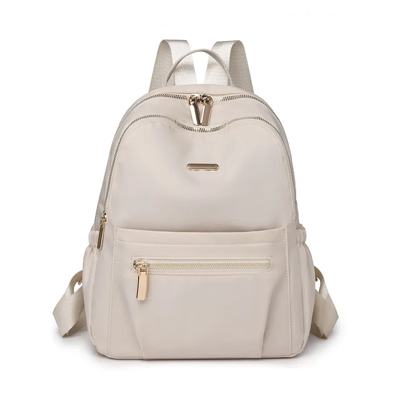 Women's Korean Fashion Nylon Pure Color Large Backpacks