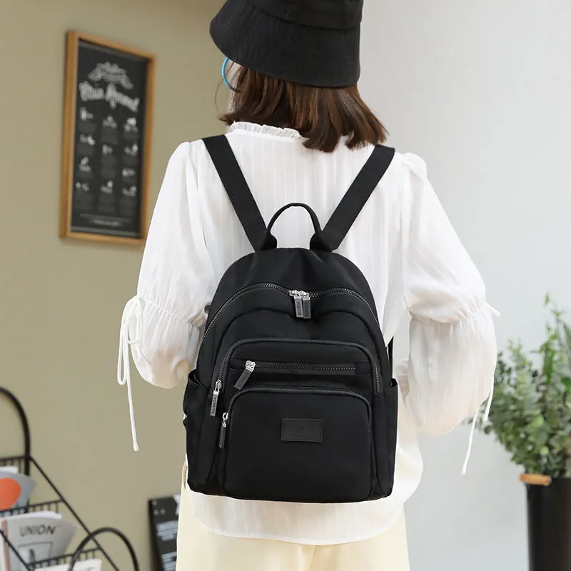 Women's Nylon Cloth Fashionable Simple Large Capacity Backpacks