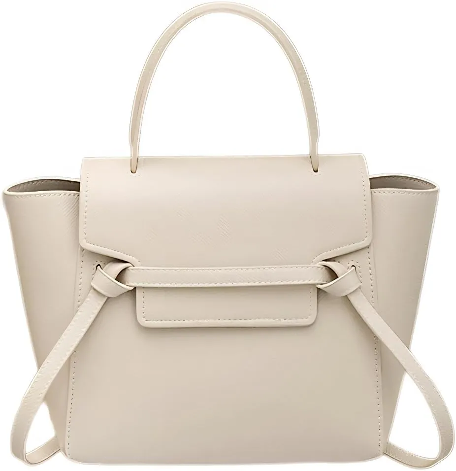 Women's Palm Print Catfish Handbag,Leather Satchel with Crossbody Strap