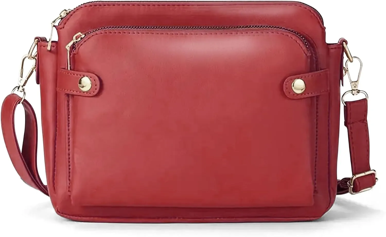 Women's PU Leather Three-Layer Crossbody Shoulder Bag - Stylish, Durable, Multi-Compartment Handbag for Everyday Use