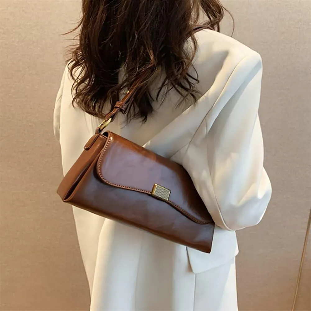 Women’s Shoulder Bag Designer Tote Bag Retro Clutch Purse Lightweight Top Handle Satchel Purse for Travel Shopping