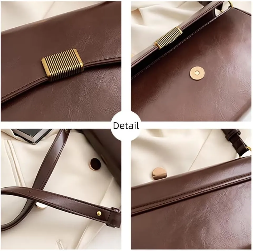 Women’s Shoulder Bag Designer Tote Bag Retro Clutch Purse Lightweight Top Handle Satchel Purse for Travel Shopping