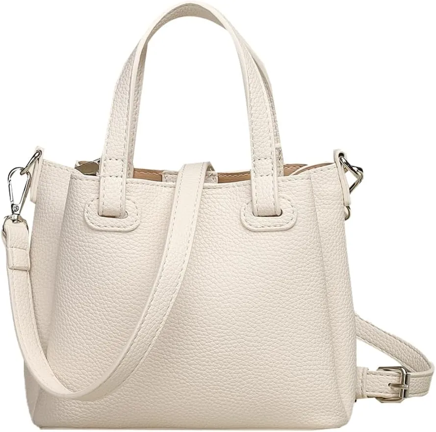 Womens Soft Vegan Leather Shoulder Crossbody Bag Casual Purse Small Totes Chic Handbag Top Handle Satchel