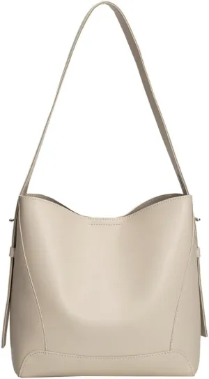 Women's Trendy Shoulder Crossbody Bag Vegan Leather Bucket Purse Large Totes Soft Handbag Top Handle Satchel