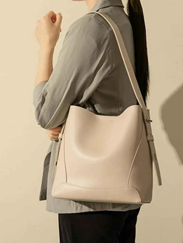Women's Trendy Shoulder Crossbody Bag Vegan Leather Bucket Purse Large Totes Soft Handbag Top Handle Satchel