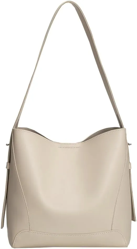 Women's Trendy Shoulder Crossbody Bag Vegan Leather Bucket Purse Large Totes Soft Handbag Top Handle Satchel
