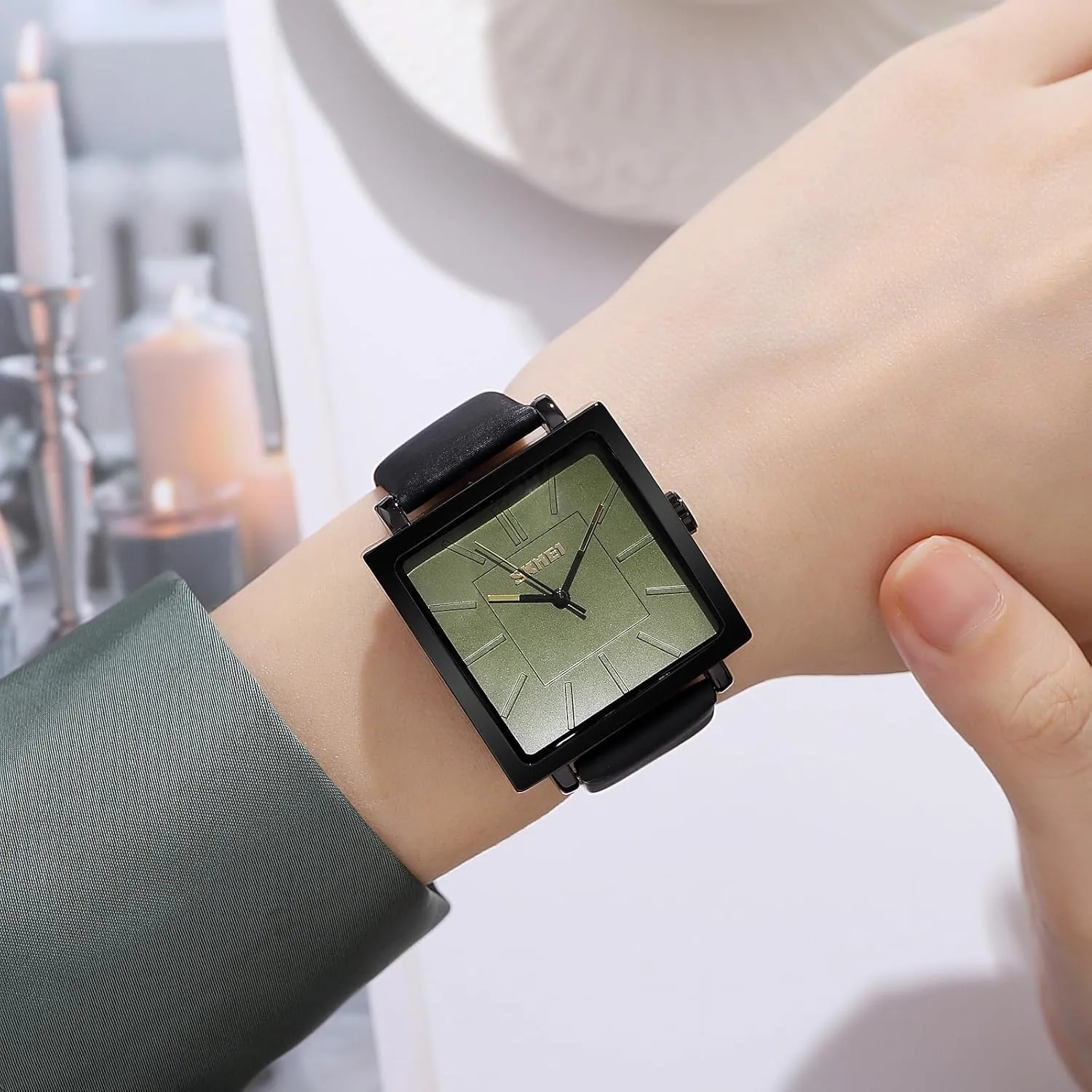 Women's Waterproof Leather Watch - Quartz Wrist Watch for Small Wrists, Thin Design