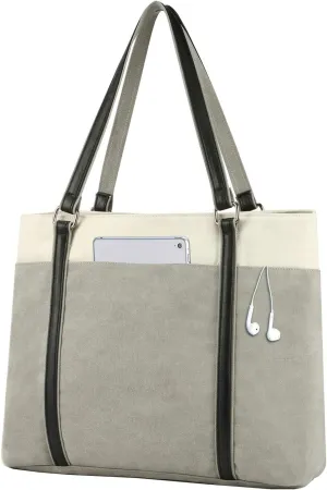 Women's Work Bag with Laptop Compartment Zipper Pockets Teacher Totes Purse