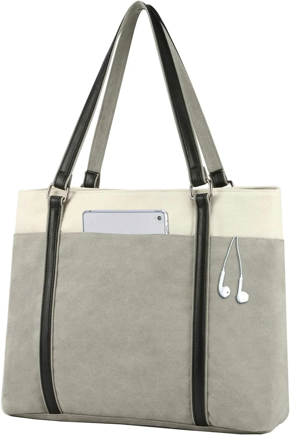 Women's Work Bag with Laptop Compartment Zipper Pockets Teacher Totes Purse
