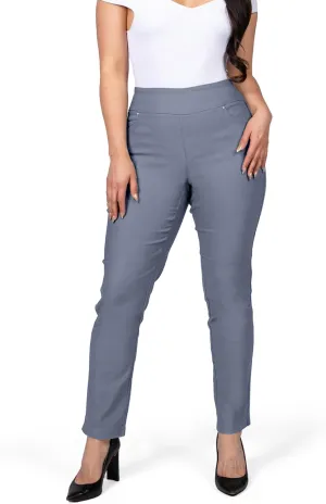 Women's Yoga Dress Pants - Strechy Straight Leg Work Pants with 5 Pockets Slim Fit Office Casual Slacks