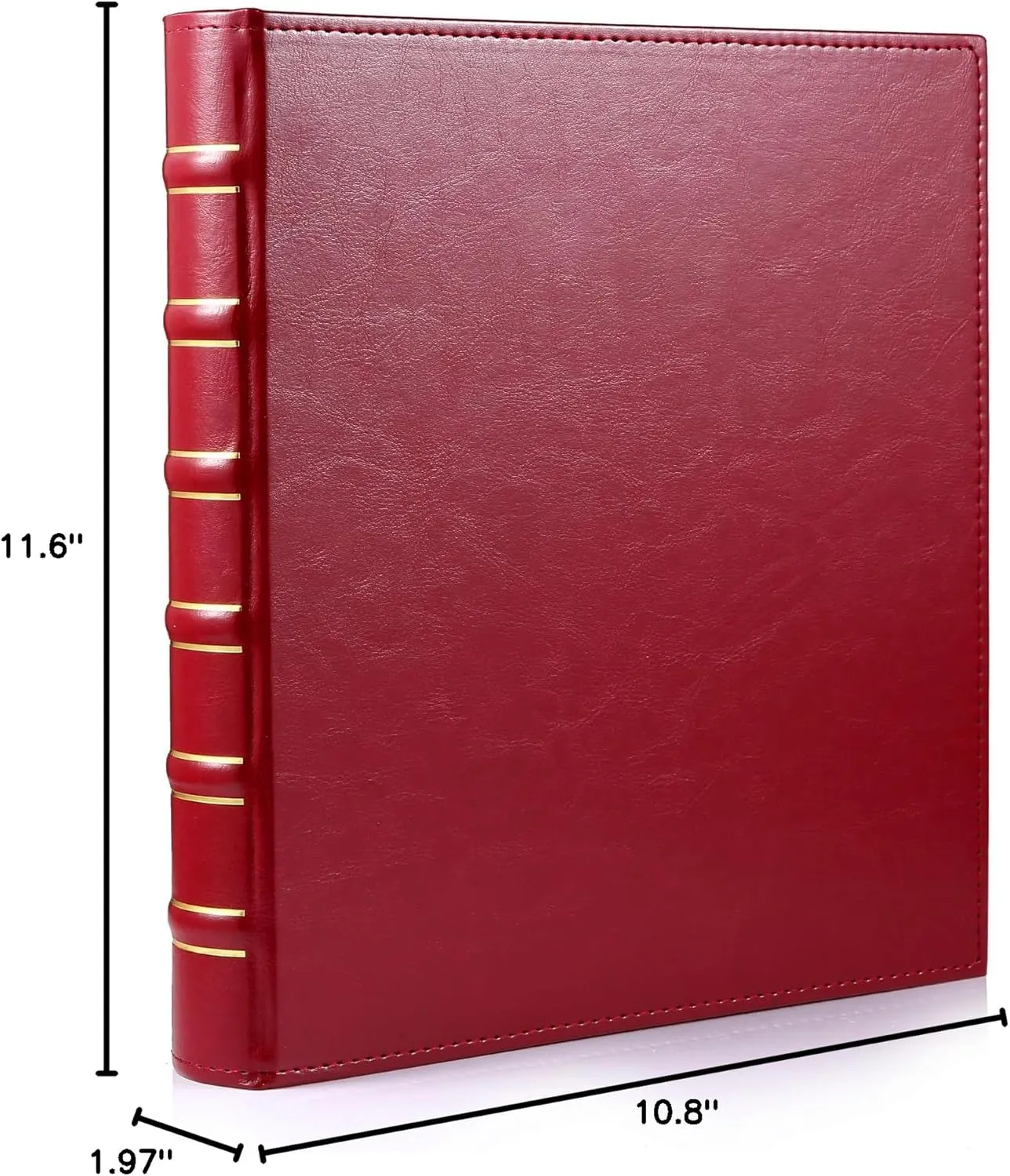 WOT I Deluxe Trading Card Binder, 540 Pockets Collectible Card Binder Sleeves, Refillable Leather 3 Ring Binder with Double Sided Pockets for Holding Cherished Cards - Red