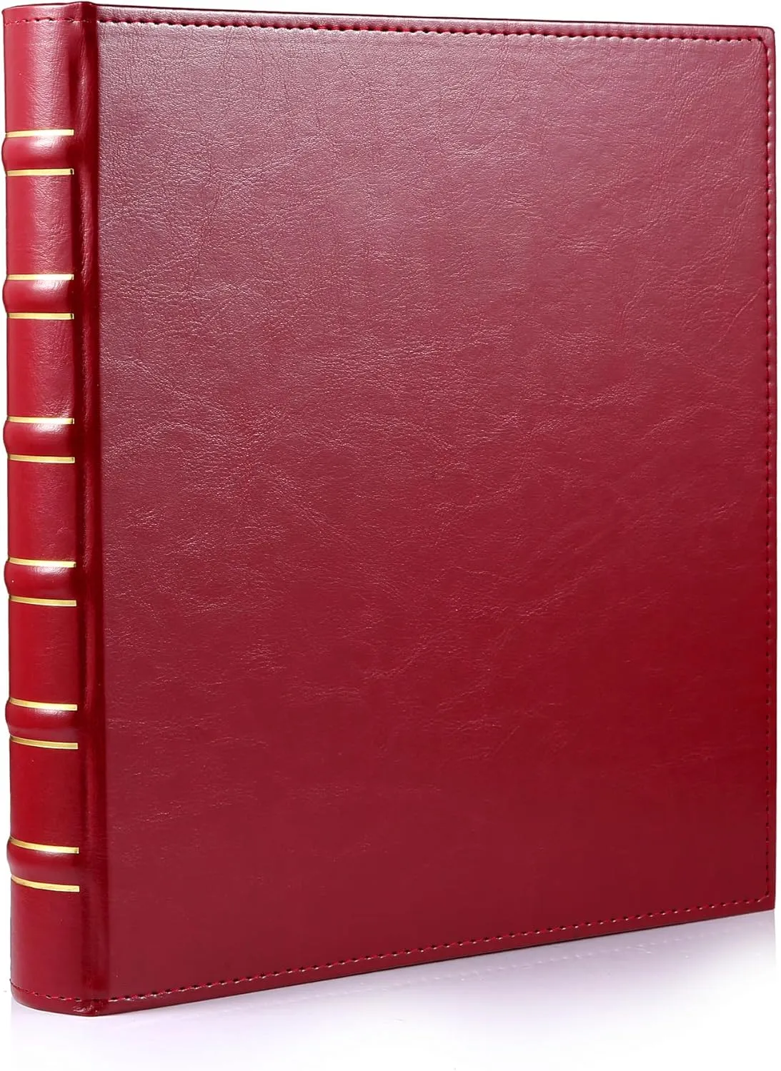 WOT I Deluxe Trading Card Binder, 540 Pockets Collectible Card Binder Sleeves, Refillable Leather 3 Ring Binder with Double Sided Pockets for Holding Cherished Cards - Red