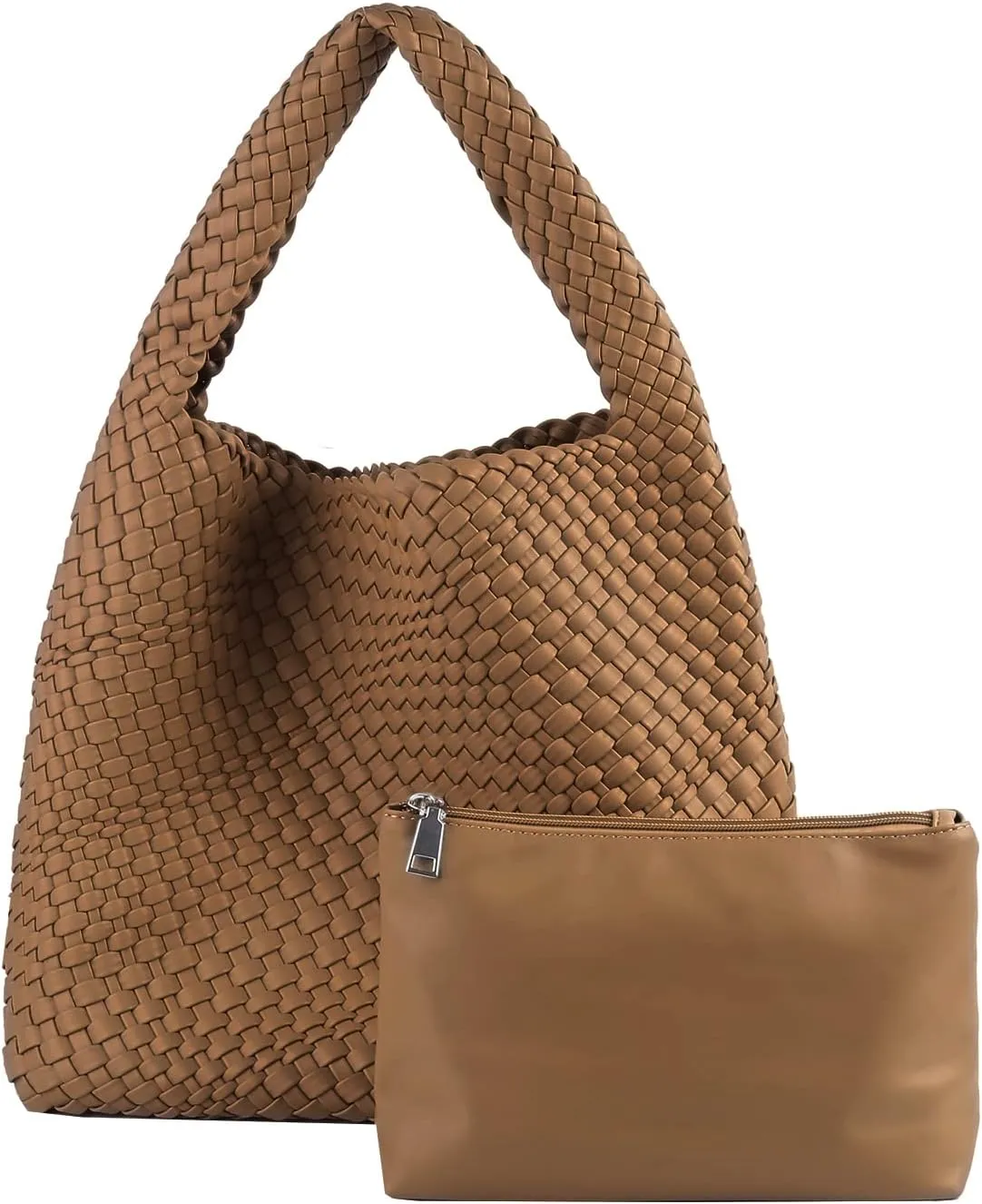 Woven Bag for Women, Vegan Leather Hobo Tote Bags, Top-handle Handmade Purse
