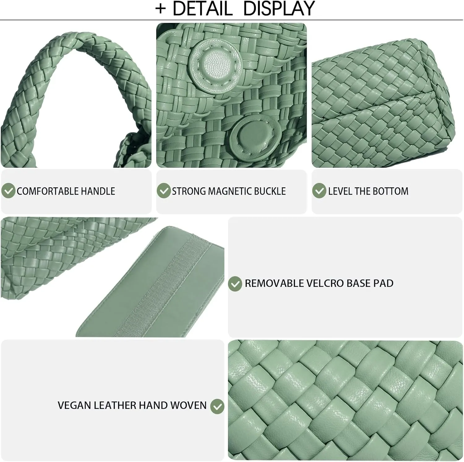 Woven Tote Bag For Women, Soft Foldable Top-Handle Wristlet Bag, Fashion Hobo Handbag, Composite Bag with Coin Purse