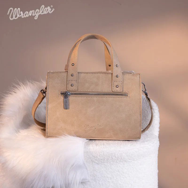 Wrangler Faux Shearling Tote Bag