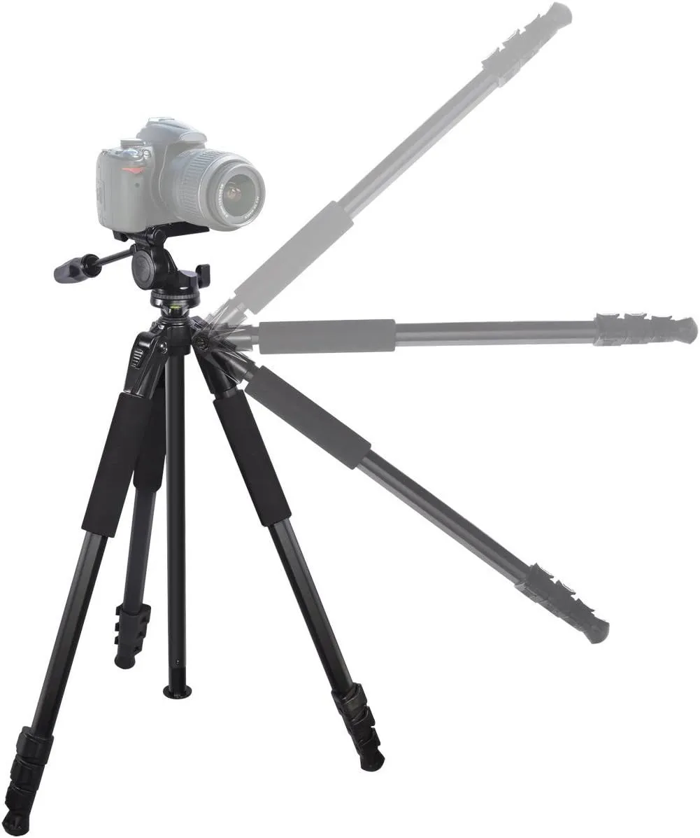 Xit XT80TRPRO Elite Professional 80-Inch 4 Leg Section Heavy Duty Tripod with Foam Grips (Black)