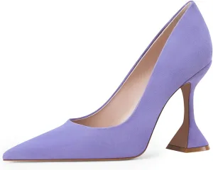 YDN Women Pointed Toe Slip on Pumps Special Kitten High Heel Shoe for Party Prom Dress Lady Size 4-16 US