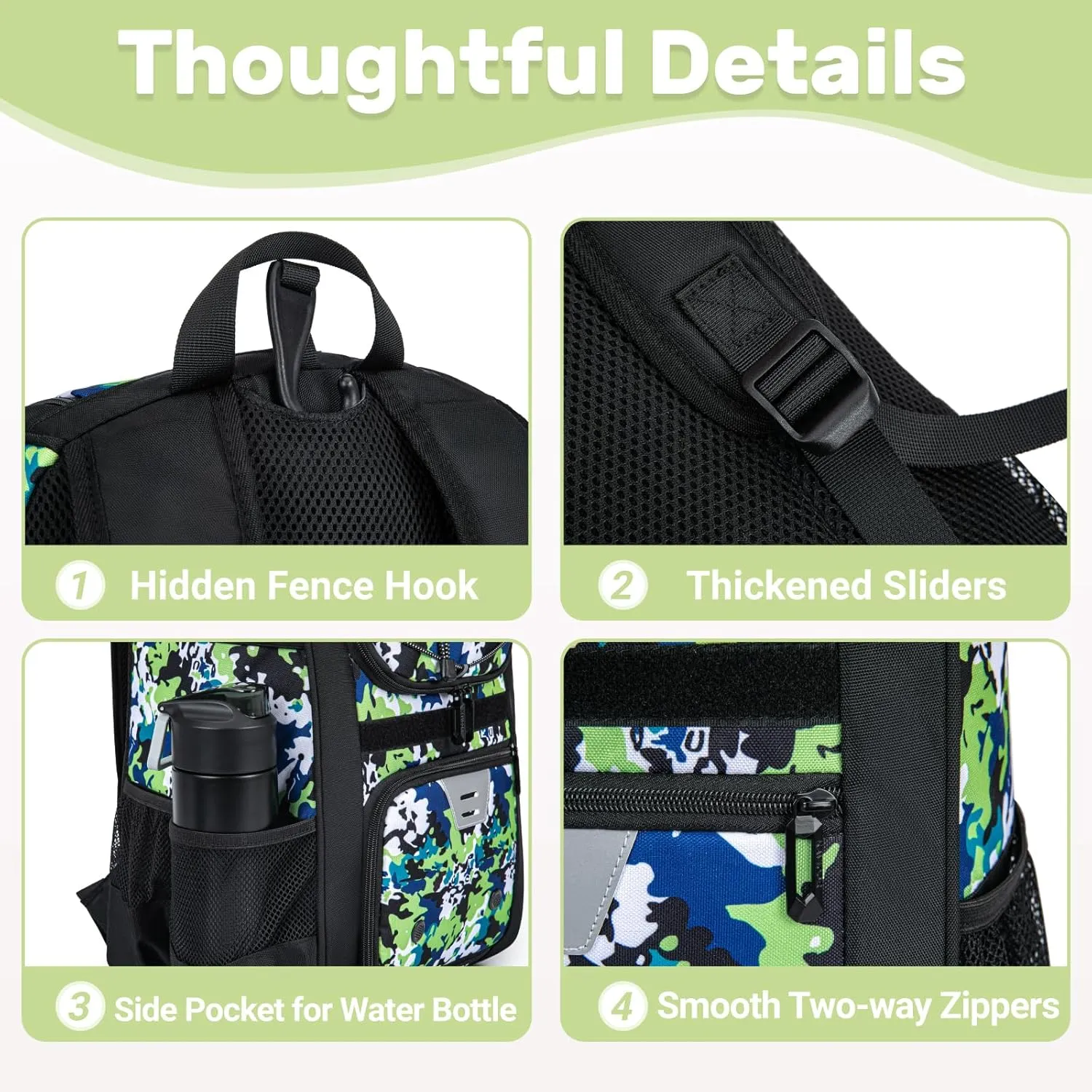 Youth Baseball Bag, Softball Bag for Girls & Boys, Kids Tball Backpack with Shoes Compartment