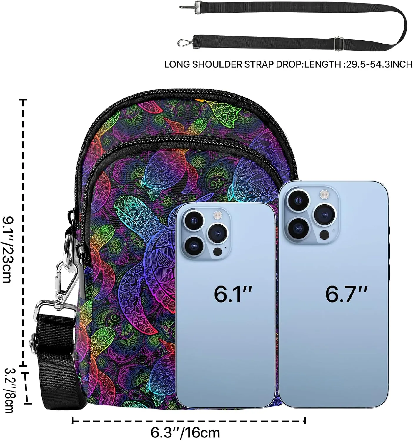 Yrebyou Crossbody Purse for Women Cell Phone Bag Small Lightweight Over Shoulder Bags with Adjustable Strap for Travel