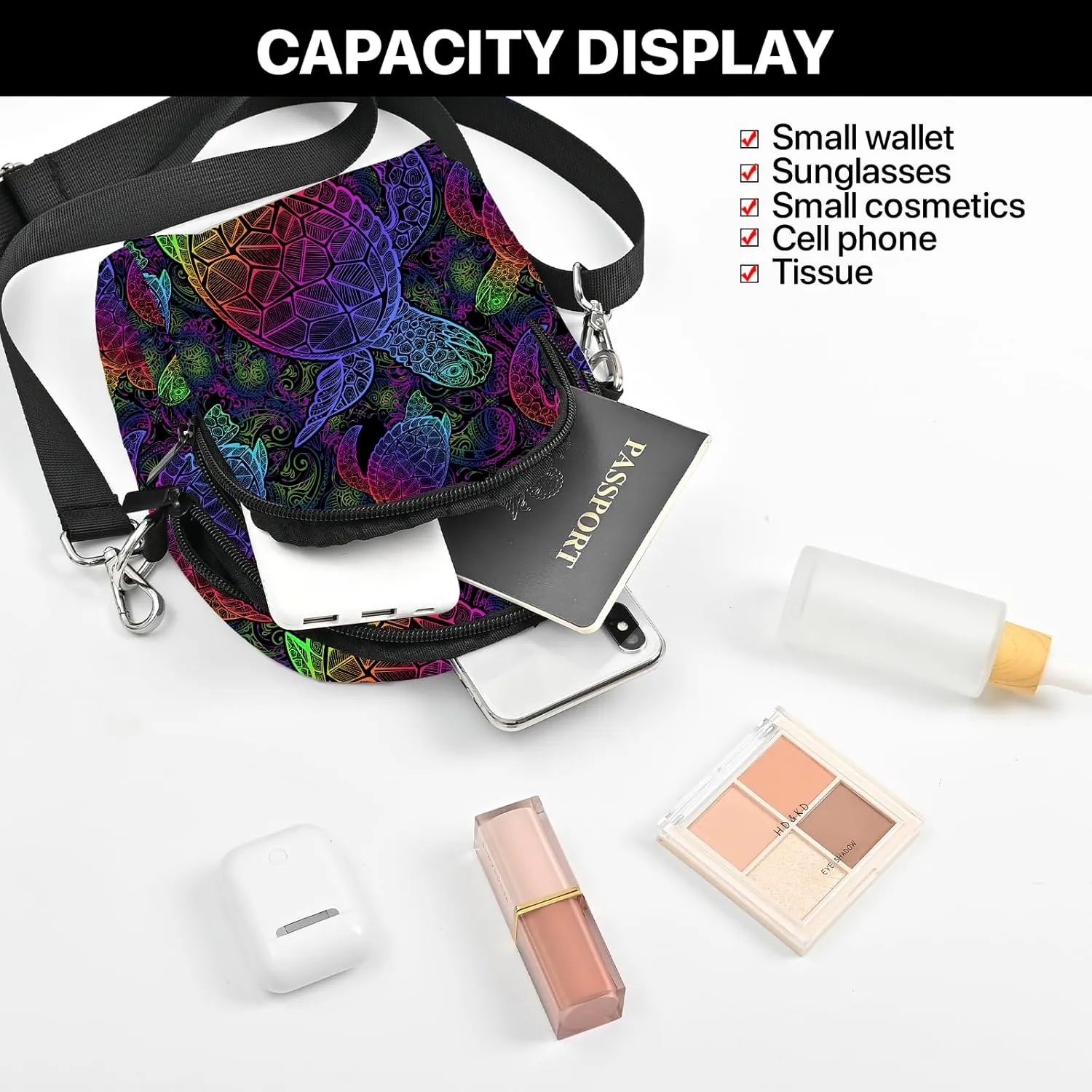 Yrebyou Crossbody Purse for Women Cell Phone Bag Small Lightweight Over Shoulder Bags with Adjustable Strap for Travel