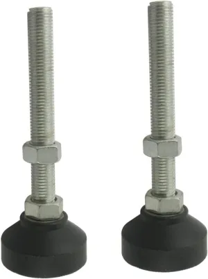 YVAILO 2pcs Adjustable Furniture Leveling Feet, M16x100mm Thread Foot Cups, Nylon Base 60mm Diameter, for Sofa, Workshops, Offices