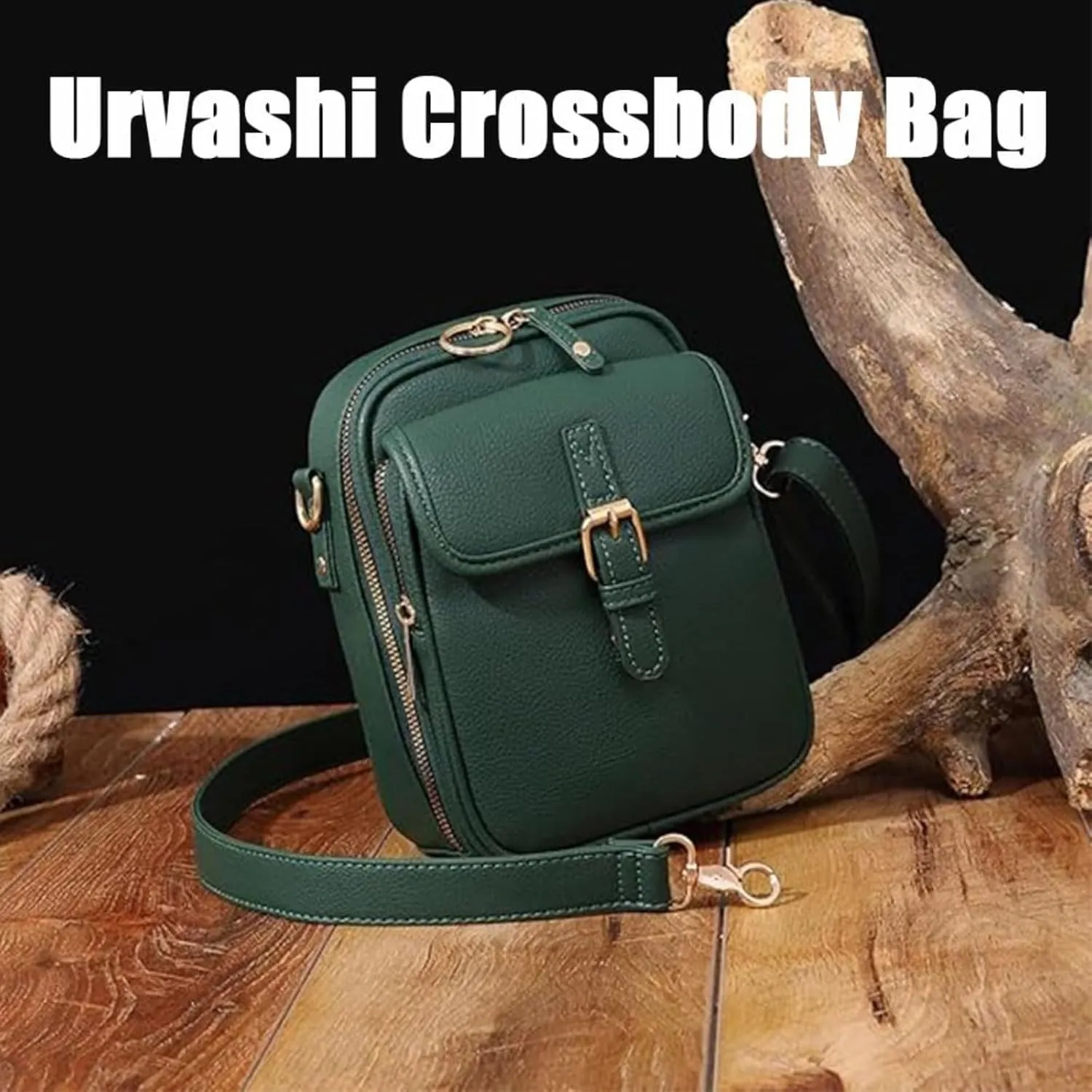 Zealburst Crossbody Leather Bag, Forcipower Crossbody Bag, Leather Anti-Theft Shoulder Bag with Adjustable Straps