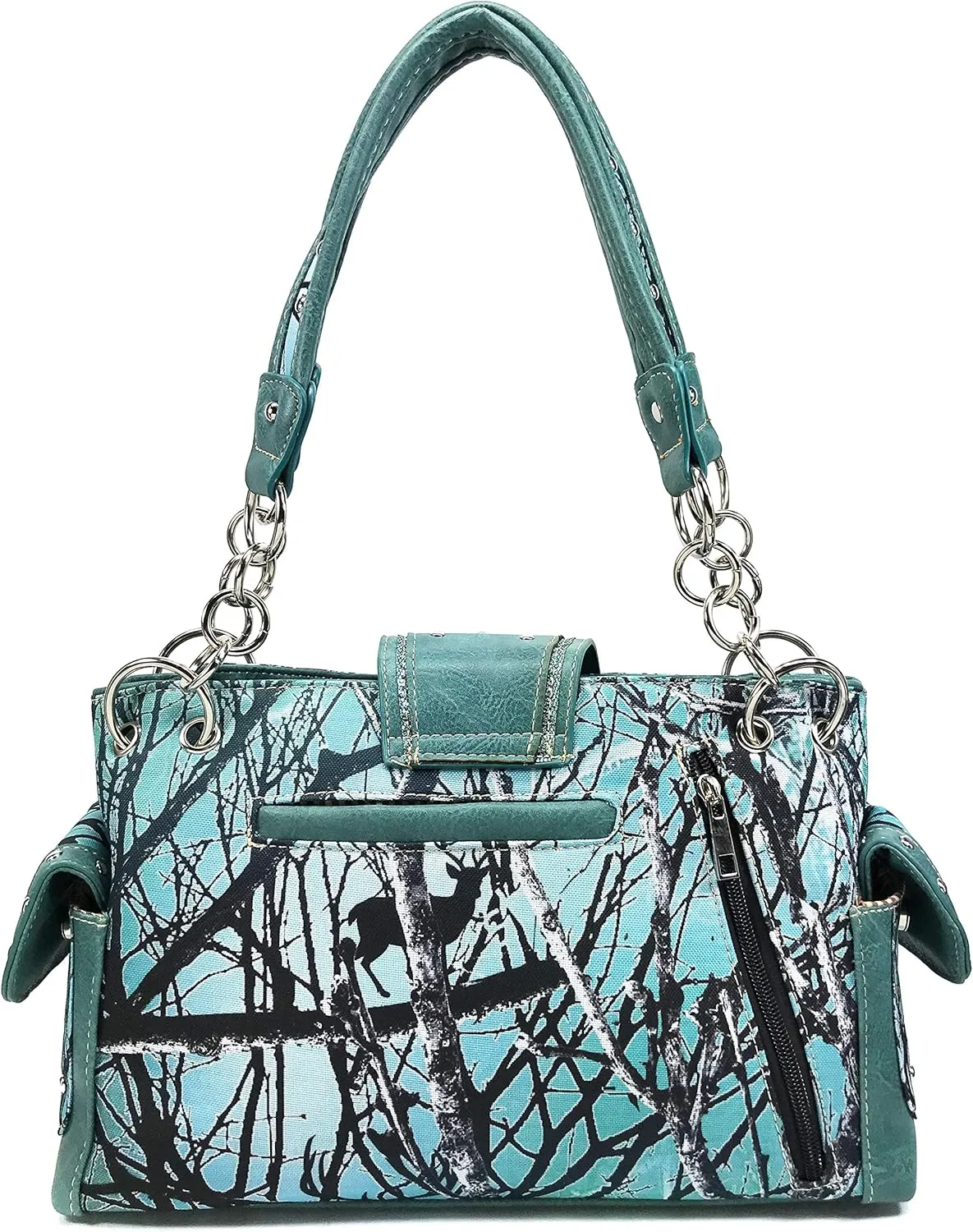 Zelris Camouflage Shine Glow Buckle Women Conceal Carry Shoulder Handbag
