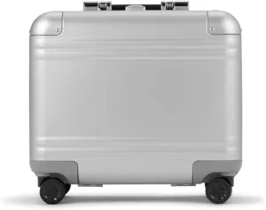 ZERO Halliburton Classic Aluminum 3.0 Compact Carry-On, Zipperless, 4 Spinner Wheels, Interior Organization, Telescoping Pull Handle, Carry-Handle, Latch Lock- TSA Accepted, 16-inch, 28L, Silver