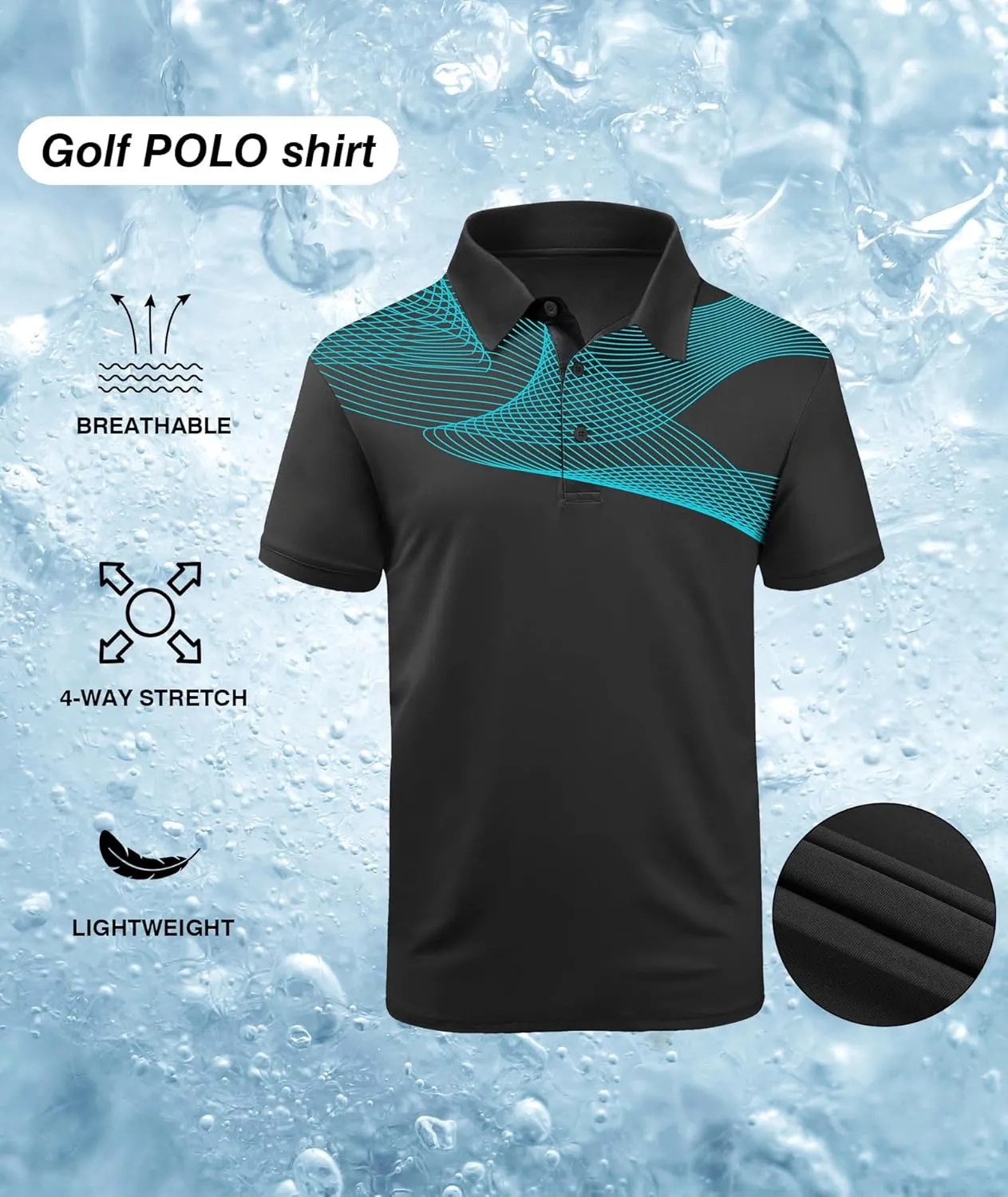 ZITY Golf Polo Shirts for Men Short Sleeve Athletic Tennis T-Shirt