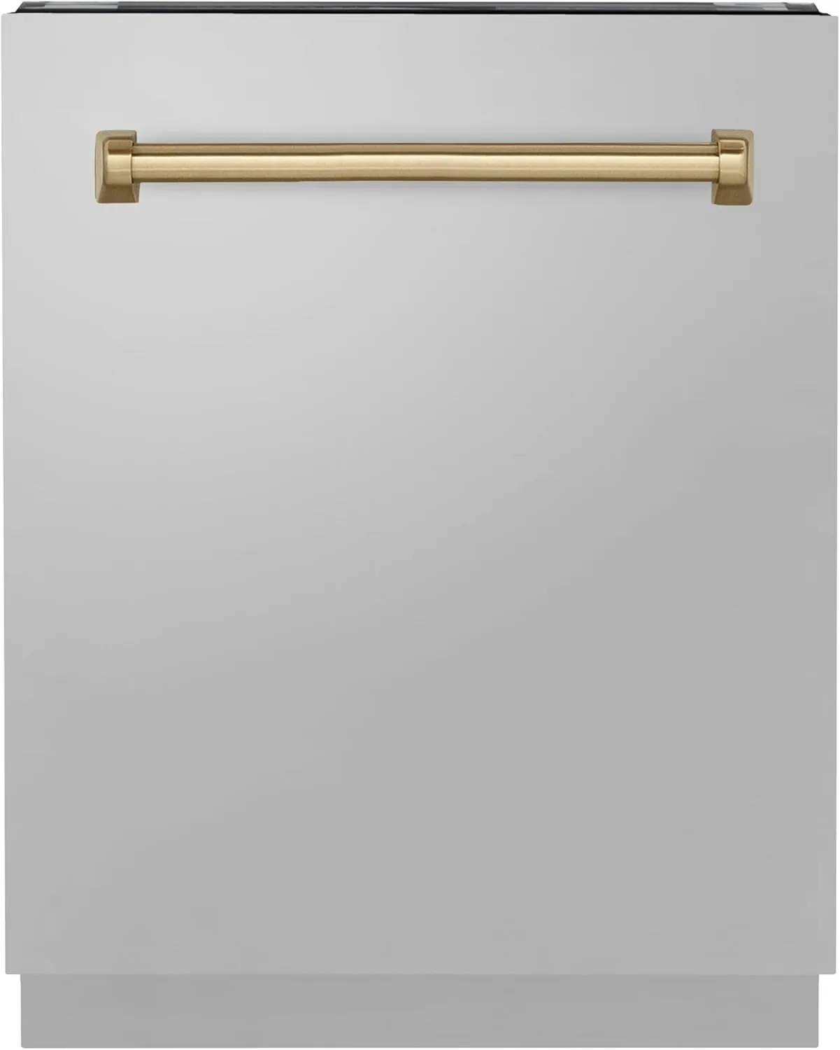 ZLINE Autograph Edition 24" 3rd Rack Top Control Tall Tub Dishwasher in Stainless Steel with Champagne Bronze Handle, 51dBa (DWVZ-304-24-CB)
