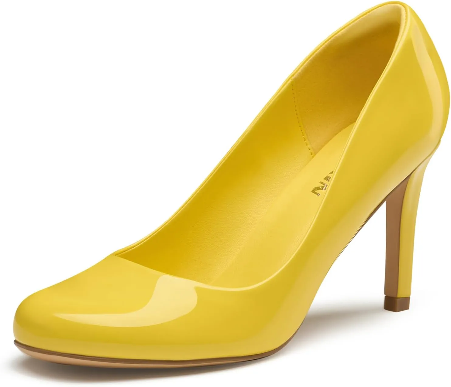 ZURIN Women's Round Toe Stiletto Heels Closed Toe Heels Comfortable Dress Pumps Shoes for Wedding Work Office Business 3 inch